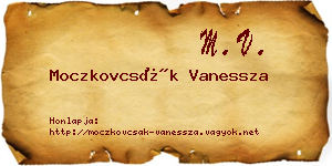Moczkovcsák Vanessza névjegykártya